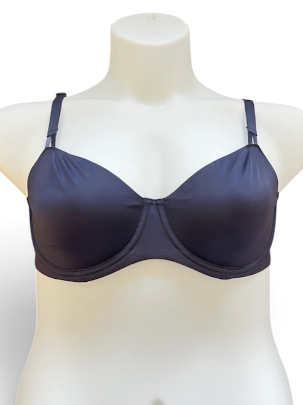 Victorias Secret Navy Blue Casual Underwire Satin Bra Size 34DDD NEW NWT